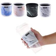Funda reutilizable para taza de caf, funda aislante de neopreno resistente al calor, para caf, t, bebidas fras y calientes, 4 unidades - Patrones de mármol (4 piezas) - Ver 5