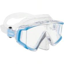 Máscara de buceo/esnórquel en silicona pura y cómoda - Blanco - Ver 2