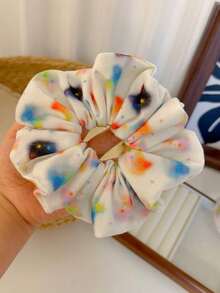 Ikat Rambut Motif Kucing Sisi AB Baru yang Modis dan Serbaguna, Jepit Rambut, Ikat Rambut Sanggul Lucu, Pita Rambut Lebar - MultiWarna - View 3
