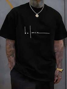 Summer Crew Neck T-Shirts For Men Gym Leisure Holiday High Quality Shirts For Men Fashion Prints Y2K Men's Clothing Festival Sweatshirt Men's Sets Gifts For - 黑色 - 查看 1