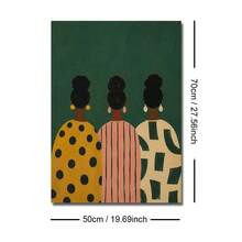 1pc Framed/Unframed Bohemian African Fashion Poster, African Girl Woman Folk Art Wall Decor, Vintage Minimalist Aesthetic Scroll Painting, Suitable For Hallway, Living Room, Bedroom Modern Home Decor - A - View 13