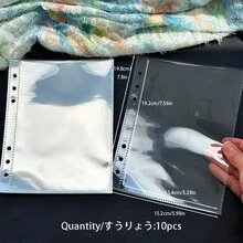 1個 A5 A6 A7 金色透明活頁本，A5 活頁本，活頁封面，替換頁，活頁紙，貼紙本，印章本，貼紙本，可用作相簿、計畫本、材質紙張收納、剪貼簿、筆記本、辦公文具用品，適合偶像相卡、相卡、交易卡、校園卡、通行卡 - 款式 - 查看 15