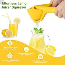 Lemon Juicer With Slicing Tray Set, Efficient Juicing, Easy To Use, Very Sturdy, Lemon Juicer, Lime Juicer, Citrus Juicer, Pressing Set - Multicolor - View 9
