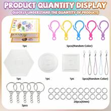 38.400 piezas Cuentas de fusible mini de 2,6 mm Juego de manualidades de píxeles 3D, Cuentas de píxeles 3D, Kit de cuentas hechas a mano con tablero de clavijas, llavero e instrucciones, adecuado para proyectos de arte creativo y decoración del hogar - Perlas fusibles de 2,6 mm - Ver 3