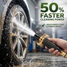 PowerJet High Pressure Water Gun-5-In-1 Nozzle,Garden Hose Pressure Booster,3000PSI Booster, Heavy Duty For Car Wash, Garden Watering & Outdoor Cleaning SYWW - 1 - View 6