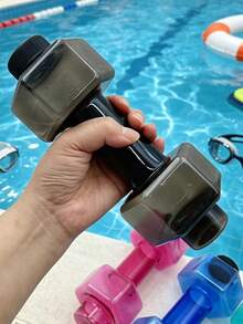 1pc Summer Outdoor Small 550ML Dumbbell Shaped Water Bottle Fitness Sports Plastic Cup - Multicolor - View 6