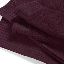 GLAMBURG - Juego de 2 sábanas de baño extra grandes de 88, 9 x 177, 8 cm, 100% algodón, ultra suaves, altamente absorbentes, compactas, de secado rápido y ligeras, ideales para gimnasio, viajes - Borgoña - Ver 1