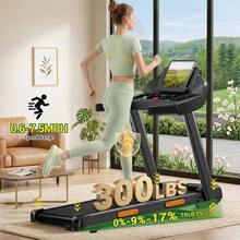 CURSOR FITNESS 17% Incline Treadmill With Home, Portable Treadmills For Home With Handle,Treadmills For Home And Office, 300 Lbs Weight Capacity. - 美規B型插(110-127V) - 查看 2