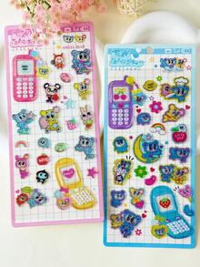 2026 New Arrival! Cute Rabbit Stickers, Loved By Girls, Perfect For Children's DIY Decoration, Office And School Decoration, Notebook Stickers, Ledger Stickers, Suitcase Stickers, Guitar Decoration, Laser Stickers, Great Gift For Friends And Family, Also Christmas Gift And Christmas Decoration - Multicolor - View 10