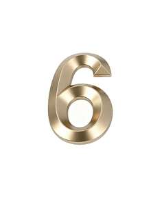 1pc 3D Matte ABS Digital Indicator Sign, Modern Style Pale Gold Geometric Shape, Self-Adhesive Back, No Drilling Required, Sun-Proof And Waterproof, Suitable For Office Doors, Conference Rooms, Office Buildings - House Number - View 8