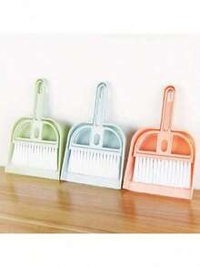 1 Set Cat Hamster Dustpan And Small Broom Set, Professional Pet Cleaning Tools, Rabbit Poop Scoop, Guinea Pig Toilet Broom Accessories - Multicolor - View 2