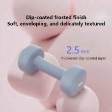 1pc Plastic Coated Dumbbell, Suitable For Women Home Use, Multiple Colors And Sizes Available, Workout Without Leaving Home, Mini Solid Cast Iron Dumbbell - Multicolor - View 5