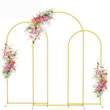 1pc Iron Art Arch Wedding Prop Balloon Arch Stand Wedding Backdrop Decoration Clip-On Style - Gold - View 1