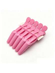 10pcs/5pcs/1pc Solid Color Elegant Cute Casual ABS Plastic (ABS Resin) Salon Crocodile Hair Clips, Plastic Crocodile Clips, Seamless Bangs Clips, Hair Claw Clips, Spring Summer Autumn - Multicolor - View 6