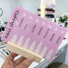 Acrylic Nail Art Finger-Shaped Pink Display Stand, Nail Tip Showcase & Storage Rack, Nail Salon Sign Decor - Multicolor - View 1