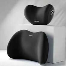 1 Set Memory Foam Car Headrest Neck Pillow And Lumbar Support Cushion, Memory Foam Lumbar Support, Memory Foam Headrest - one-size - View 1
