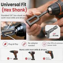 Electric Drill Wire Twisting Tool, Heavy Duty Wire  For Drill With 1/4" Hex Shank, Professional Wire Twisting Tool For Fencing, Rebar Tying, And Construction, Alloy Steel (2pcs) Y1QO - 1 - View 5
