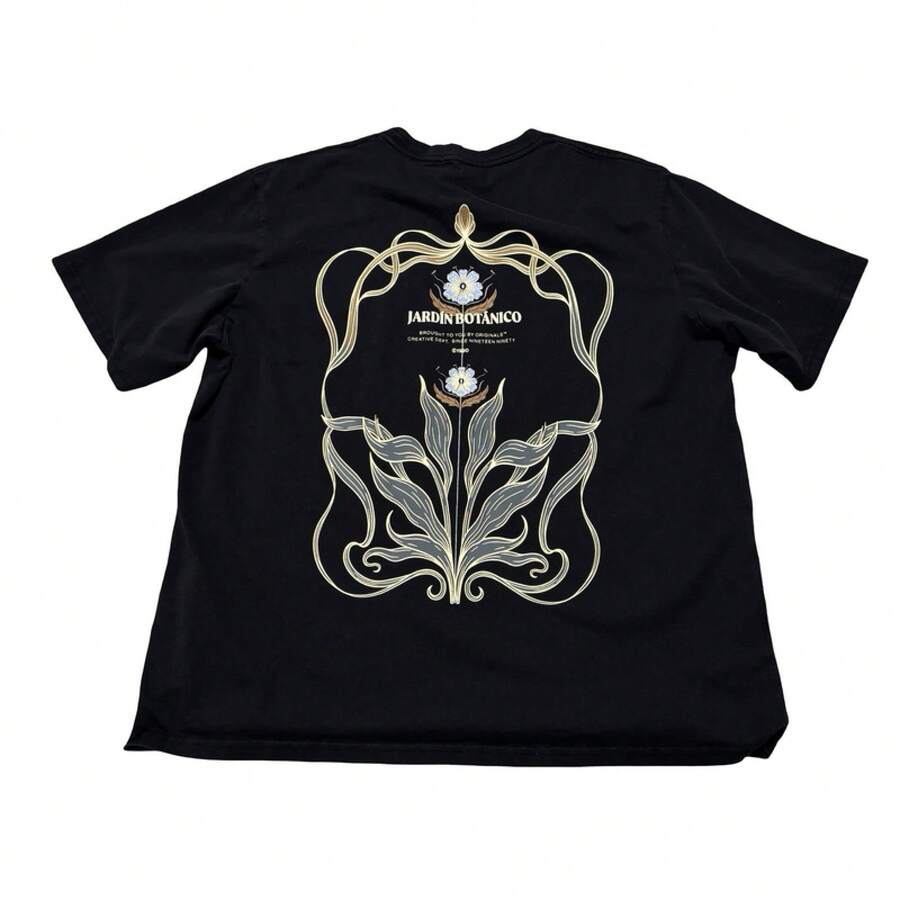 Jack & Jones-Camisa Hombre Talla XL Jorcartagena Camiseta con Estampado Trasero Manga Corta Cuello Redondo 25 X 28 - Negro - Ver 1