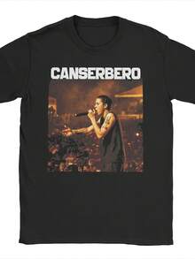 Camiseta de hombre con diseño del rapero Canb - una camiseta de manga corta con cuello redondo y un estampado audaz de 'Canb' y arte del rapero - perfecta para conciertos, el gimnasio. - Negro - Ver 1