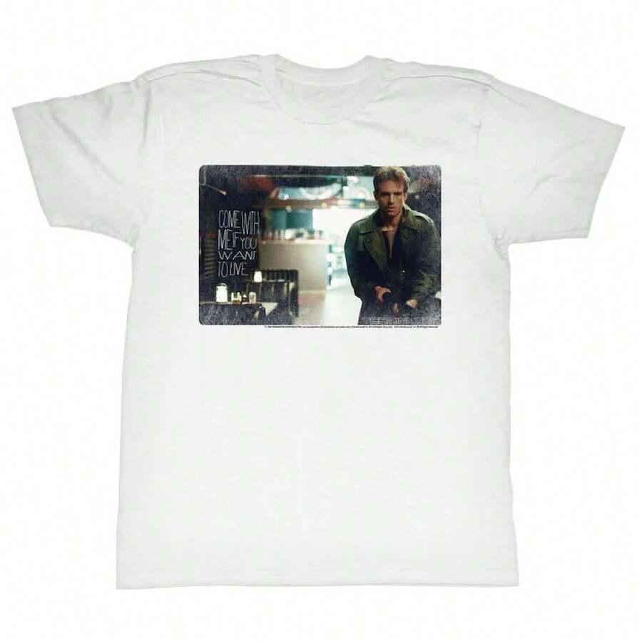 Terminator Kyle White Adult T-Shirt - White - View 1