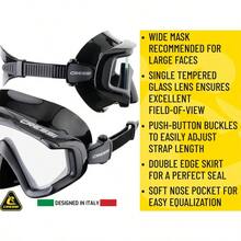 Máscara de buceo/esnórquel en silicona pura y cómoda - Blanco - Ver 4