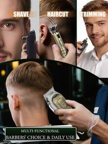LQT 4pcs/3pcs/1pc Family Hair Tools Kit - Hair Clipper For Men, Beard Trimmer, Nose Hair Trimmer & Men's Shaver - Cordless, USB‑C Charging, Multi-Functional Barber Supplies, Suitable For Home And Travel, Father's Day Or Christmas Men's Gifts. - Multicolor - View 9