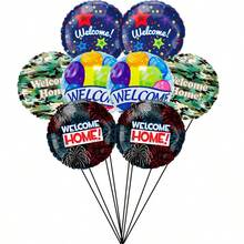 8pcs 18-Inch Welcome Home Theme Party Decoration Cartoon Toy Round Balloon Set (Ribbon Not Included) - View 5
