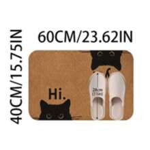1pc Black Cat Welcome Mat, Small Rug, Doormat, Carpet, Floor Mat, Outdoor Doormat, Kitchen Rug, Home Decor, Front Door Mat, Area Small Rug, Outdoor Mat, Home Decor, Area Rug, Garden Carpet, Washable Rug - Multicolor - View 13