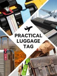Waterproof Colorful Luggage Tags - Suitable For Various Bags And Suitcases, Help You Easily Identify, Fashionable Flat Design, Equipped With Labels - Multicolor - View 4