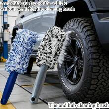 Anti-Scratch Soft Bristle Wheel Cleaning Brush, Deep Detail Rim Brush For Car Truck Motorcycle Hard-To-Reach Area Car Care - Multiple Styles - View 4