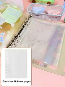TOM AND JERRY. A5 (Button Style) Mouse Loose-Leaf Binder Minimalist Solid Color Loose-Leaf Binder Detachable Large Capacity Storage Notebook Ins Minimalist Loose-Leaf Binder Student Office Universal Highly Attractive Loose-Leaf Notebook Detachable Ring Binder - A5 - View 6
