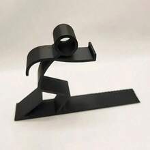 Small Figurine Bookend, Creative Press-Style Bookshelf, Metal Non-Slip, Suitable For Student Textbook Storage/Desk Organization/Study Room Decoration, Black Metal Figurine Press Design, Suitable For Student Textbooks - A - View 7