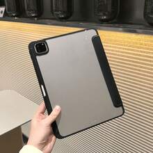 Protective Case Compatible With IPad 11th Gen, A16 Model, Fashionable Y-Fold Tablet Case, High Transparency Acrylic Backplate, Customizable DIY, Shockproof, Full Coverage Anti-Drop Protection, PU Leather, Suitable For IPad Air 11 Tablet Case, Suitable For IPad 9th Gen 10.2 Inch, 8th Gen 10.2 Inch, Pro 11, 10th Gen Tablet Protective Case - Black - View 10