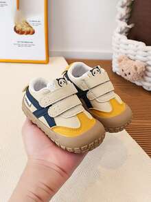 German Training Shoes ( Shoes) Classic Patchwork Design, 1–4 Years Toddler, Kindergarten Daily Wear. Light Color Palette Versatile, Mainly For Spring And Autumn, - Yellow - View 5