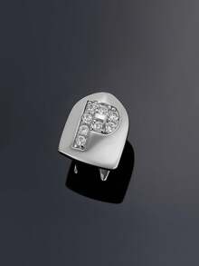 1pc Letter Zirconia Gold Tooth Cap Hip Hop Single Tooth Grill Personalized Versatile Side Tooth Decor Suitable For Men And Women - 26-letter Tooth Ornament - View 43