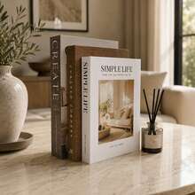 3pcs Foldable Paper Decorative Fake Books, Fashionable Stacked Simulated Book Sculpture Decor, Suitable For Coffee Table, Desk, TV Cabinet Styling, Enhancing Space Atmosphere - 3pcs - View 4