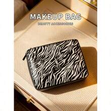 Yves Saint Laurent Tas Kosmetik Motif Zebra, Cocok untuk Penggunaan Sehari-hari, Dengan Nuansa Mewah, Multifungsi, Mudah Dibawa, Tas dengan Resleting, Dapat Digunakan untuk Menyimpan Sampel dan Kebutuhan Sehari-hari, Cocok untuk Penggunaan Sehari-hari, Kerja, Perjalanan dan Sekolah -HADIAH-15 - Hitam dan Putih - View 1