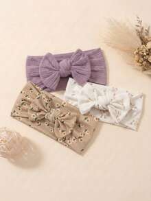 3pcs Cute Candy Color Nylon Bow Baby Headband Summer Princess Baby Hair Accessory Set Suitable For Daily Use In All Seasons - Multicolor - View 6