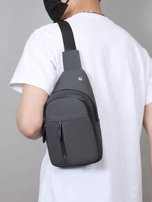 Bolso de pecho para hombre 2026 nueva moda, diseño casual de primavera, bolso bandolera de un solo hombro, bolso para exteriores de gran capacidad - A - Ver 10