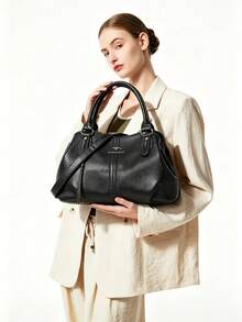 Dedoo 2026 Mother's Day First Choice Handbag, High-Quality Luxury Designer Crossbody Bag, Large Capacity Solid Color Shoulder Bag - Black - View 3