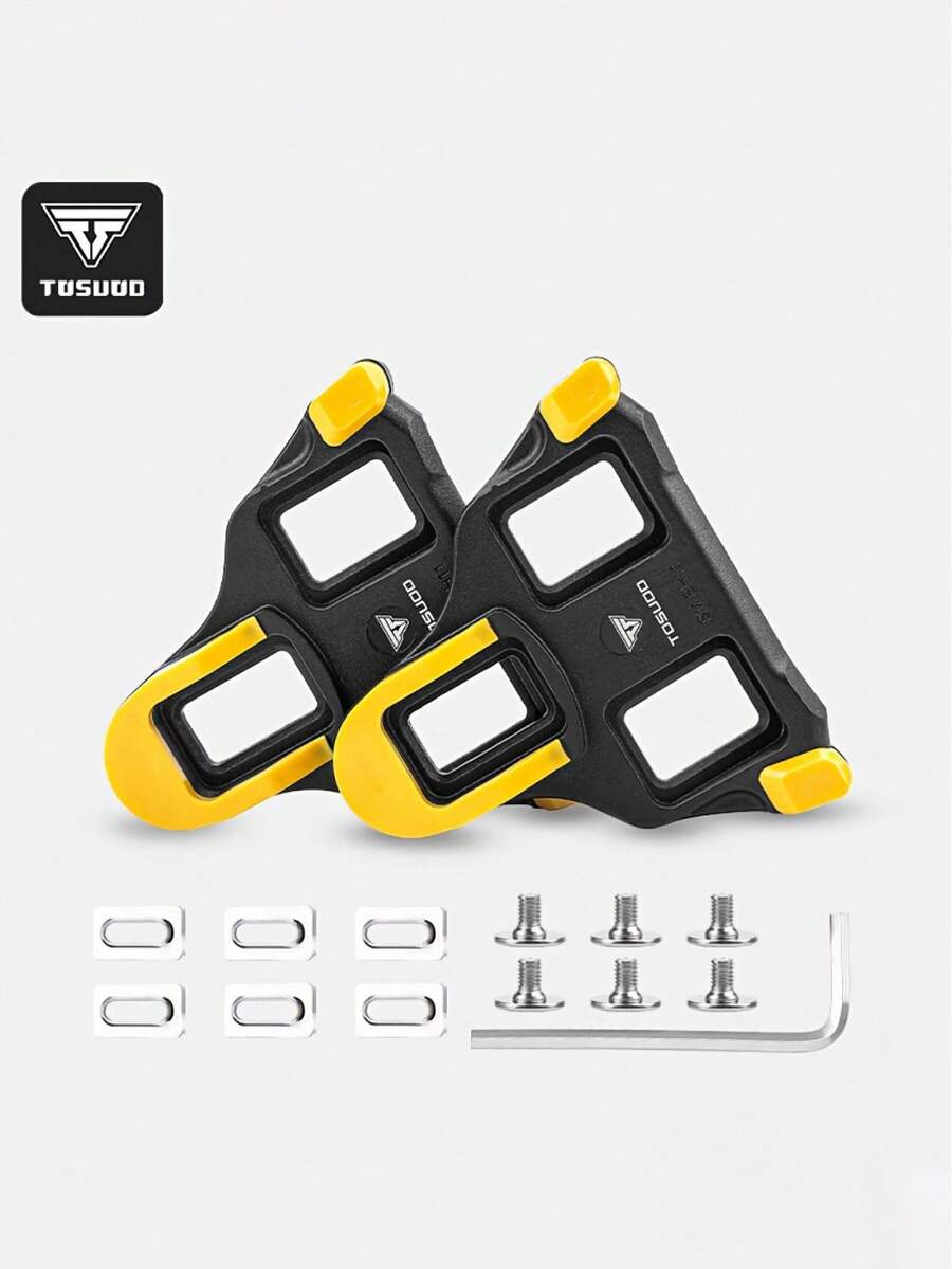 TOSUOD Bicycle Cleats Road Bike Lock Shoes SPD Universal Cycling Shoe Cleats Bicycle Pedal Accessories - Multicolor - View 1