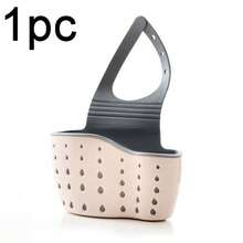 1/2pcs Double-Layer Kitchen Storage Basket, Adjustable Hanging Sink Rack, Silicone Faucet Draining Basket, No-Punch Bathroom Storage Rack, Storage Box With Quick Drainage System, Suitable For Storing Sponges, Soap, Cloths, And Brushes - Multiple Styles - View 18