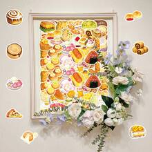 50pcs Delicious Dim Sum Cartoon Food Material Cheese Bun Sandwich Creative Decoration Notebook Cup Stickers - Delicious Desserts - 2024X - View 8