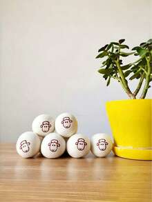 3/6pcs Natural Wool Dryer Balls, Reduce Static, Remove Wrinkles And Soften, Clothing Care, Sheep Pattern, Home Essentials - A - View 8