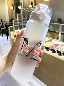 1PC 26oz/780ml Personalized Minimalist Optional Surname Initial Name Water Bottle - Customizable Name LOGO Plastic Drinkware, Hand Wash, Lightweight, Round, Suitable For Running And Sports, First Day Of School, Back To School Gift, Party, Travel, School Water Bottle, Ideal Gift For Birthday, Graduation, Boys, Girls, Teens - Multicolor - View 11