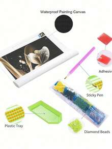 5D Butterfly Diamond Painting Kit For Adults, Round Full Drill Mosaic Art, DIY Wall Decor Diamond Embroidery Set - No Frame - View 4