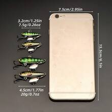 ANFS 2pcs VIB Fishing Lures With Tackle Box, Metal Rotating Shiny Fish Bait, Suitable For Bass And Trout - Multicolor - View 9