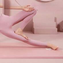 8mm Thick Premium Yoga Mat, Non-Slip Cushioned Exercise Mat, Knee Support Fitness Mat For Yoga Pilates Stretching Floor Workouts - Pink - View 5