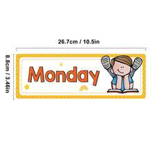 Lachilly 8/16pcs Weather, Day Of The Week, Month And Season Learning Cards Set, Montessori Children Education Flash Cards, Classroom Wall Decor Teaching Supplies - Multicolor - View 4