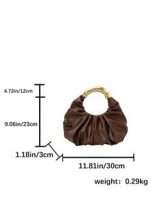 Fashionable Minimalist Pleated Cloud Handbag New Versatile Shoulder Underarm Bag - Coffee - View 9